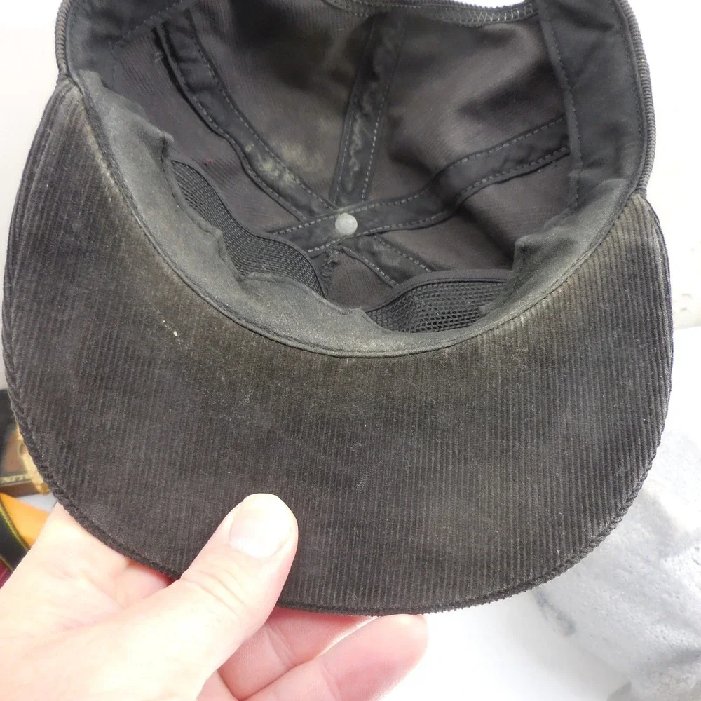 Vintage Apple Computer Rainbow Logo Corduroy Hat Cali-Fame Snapback Brown USA